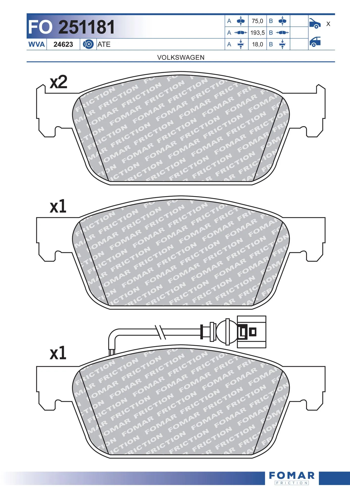Brake Pad Set, disc brake
